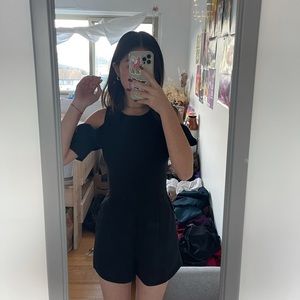 Black Off The Shoulder Romper - image 1